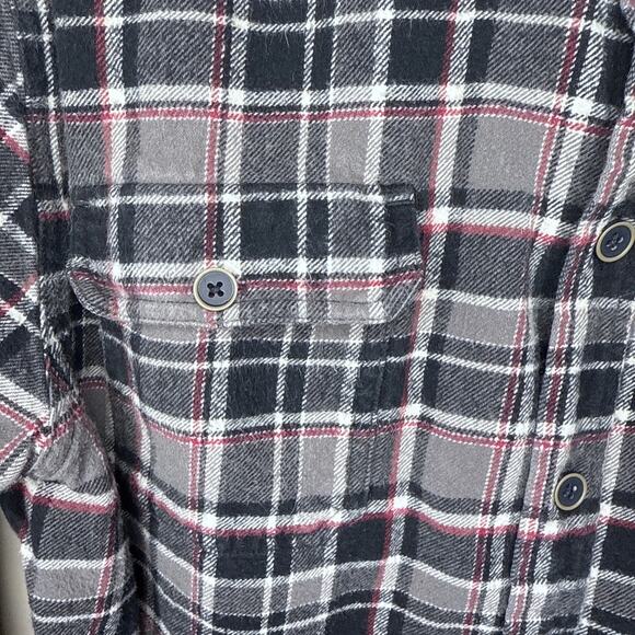 Jachs XL Men's Brawny Plaid‎ Heavyweight Button Front Flannel Shirt Outdoors - Picture 2 of 12